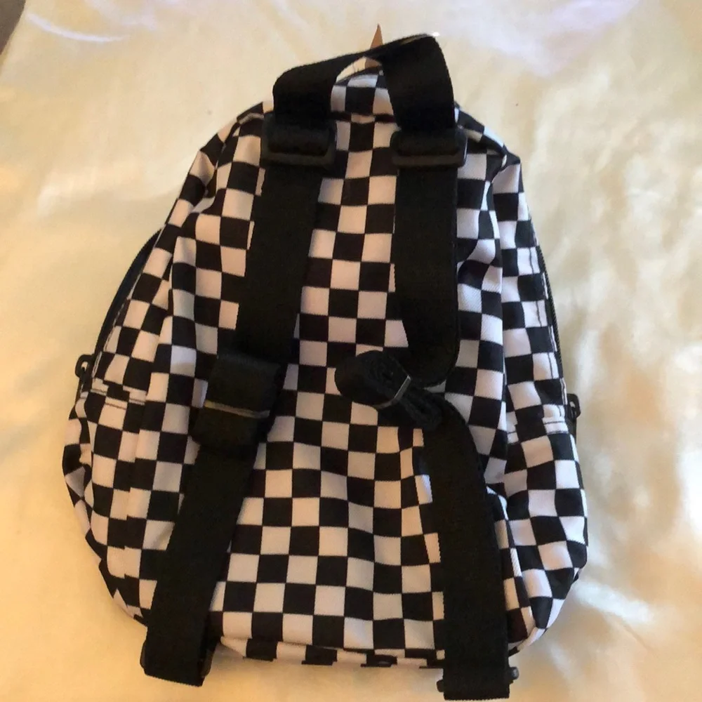 Vans Got This Mini Nylon Backpack Black & White Checkered Print NWT